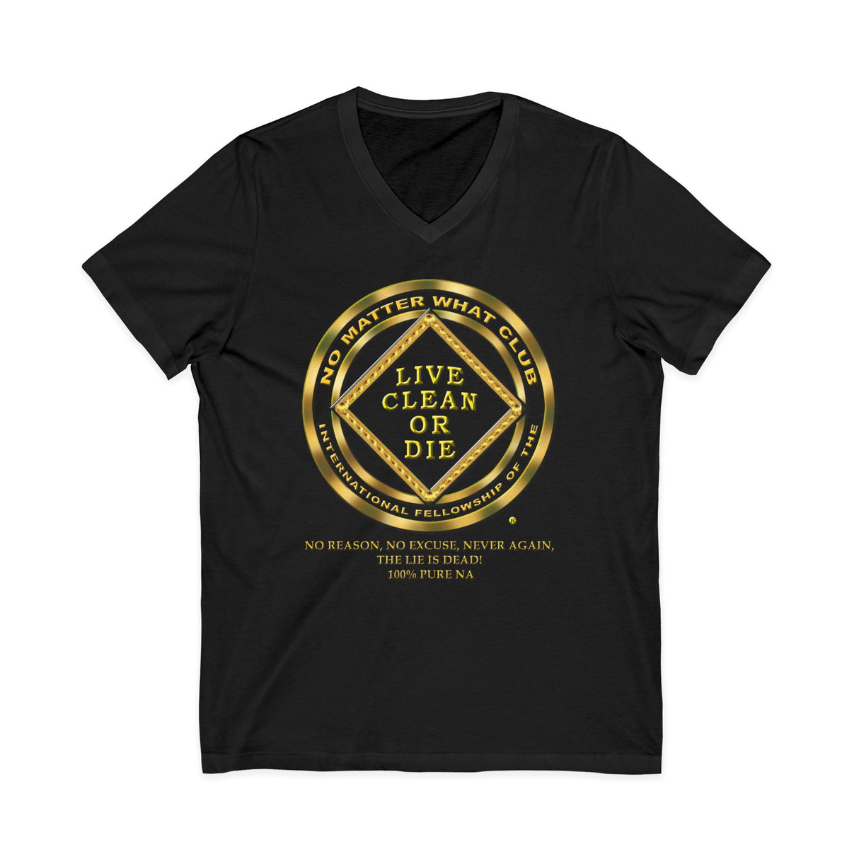 No Matter What Club Gold dtg V-Neck Tee