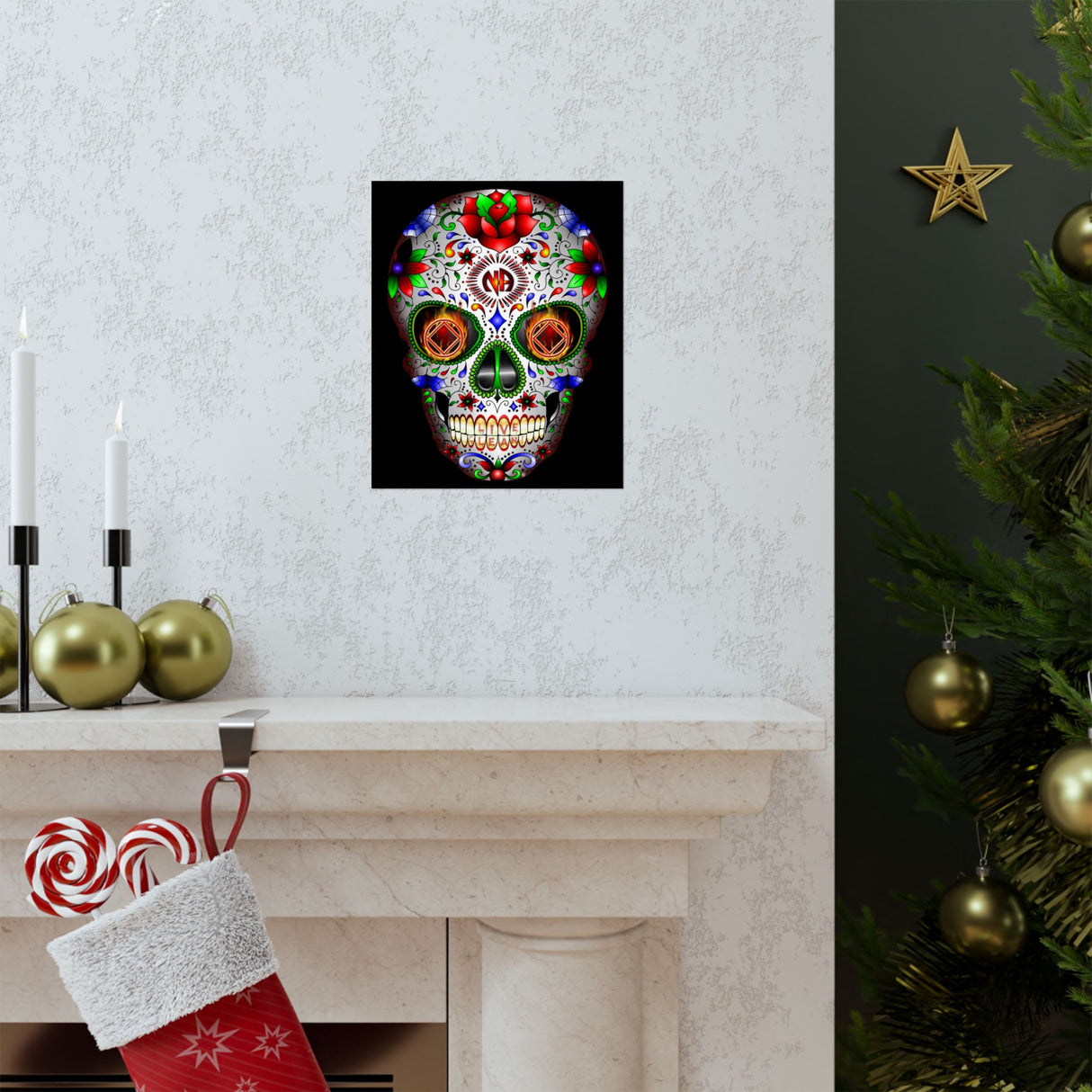 NA Sugar Skull 1  Vertical Posters