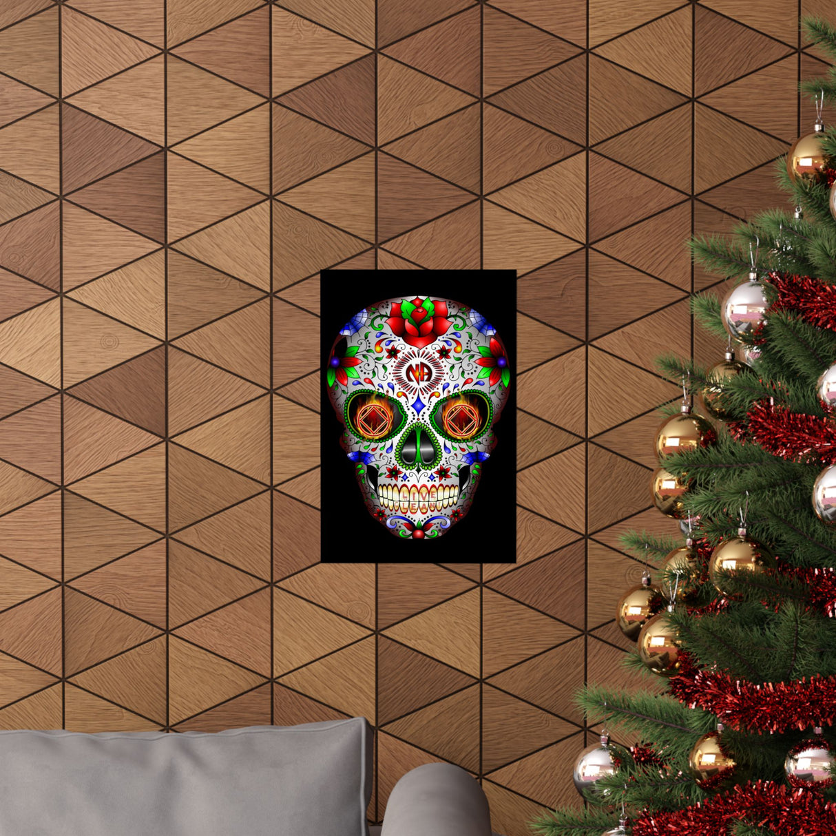 NA Sugar Skull 1  Vertical Posters