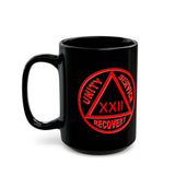 Black & Red AA Logo Customized 15oz AA Ceramic Mug