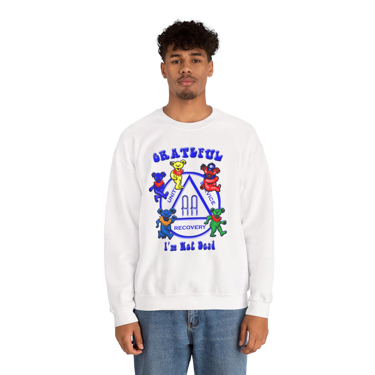 AA Not Dead  dtg Crewneck Sweatshirt
