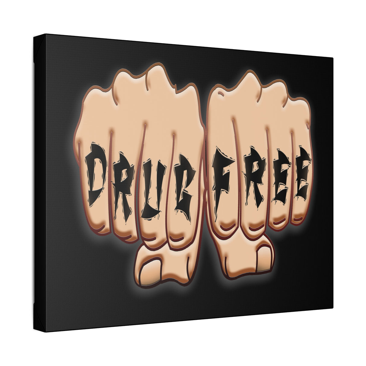 Drug Free Fist Polyester Canvas