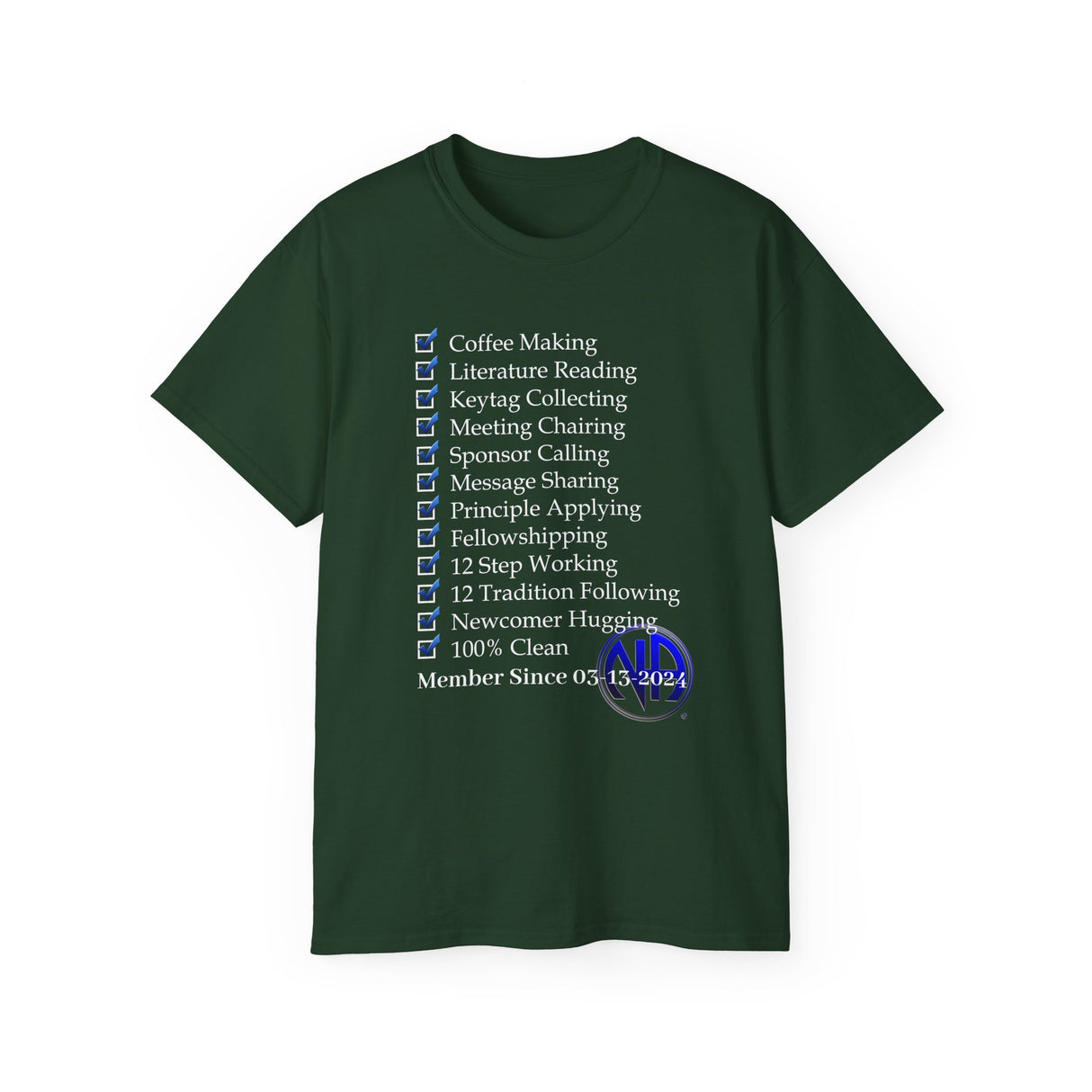 Custom Member Of NA Check List dtg Tee