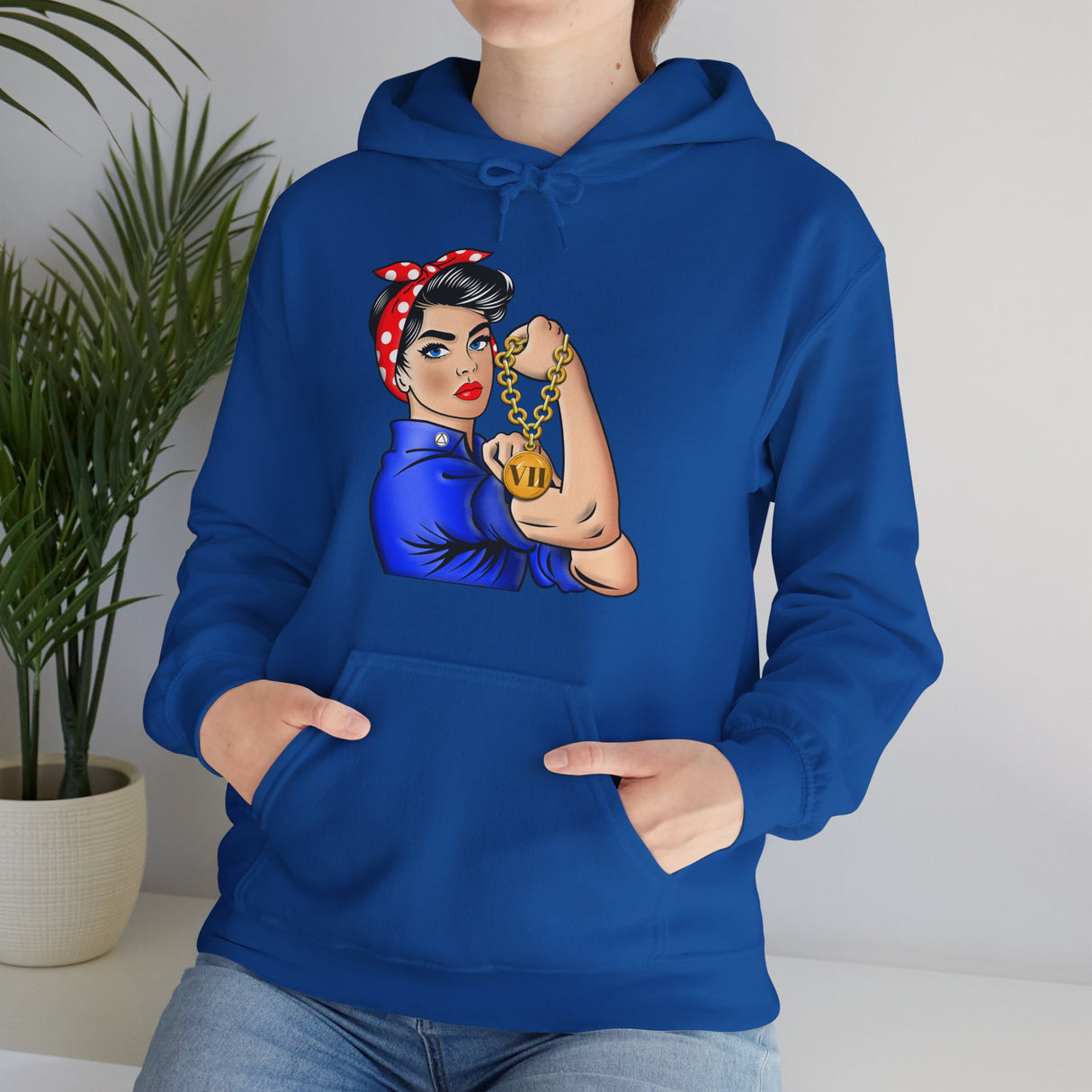 Custom AA Rosie The Riveter dtg Hoodie
