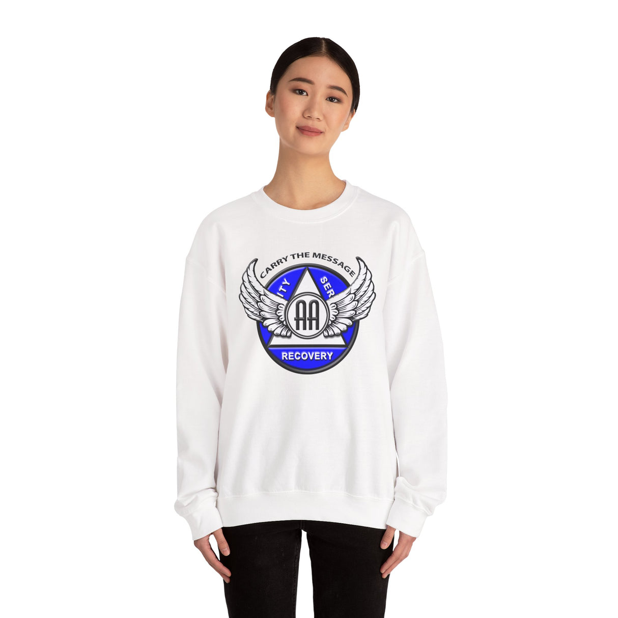 Winged AA Symbol dtg Crewneck Sweatshirt