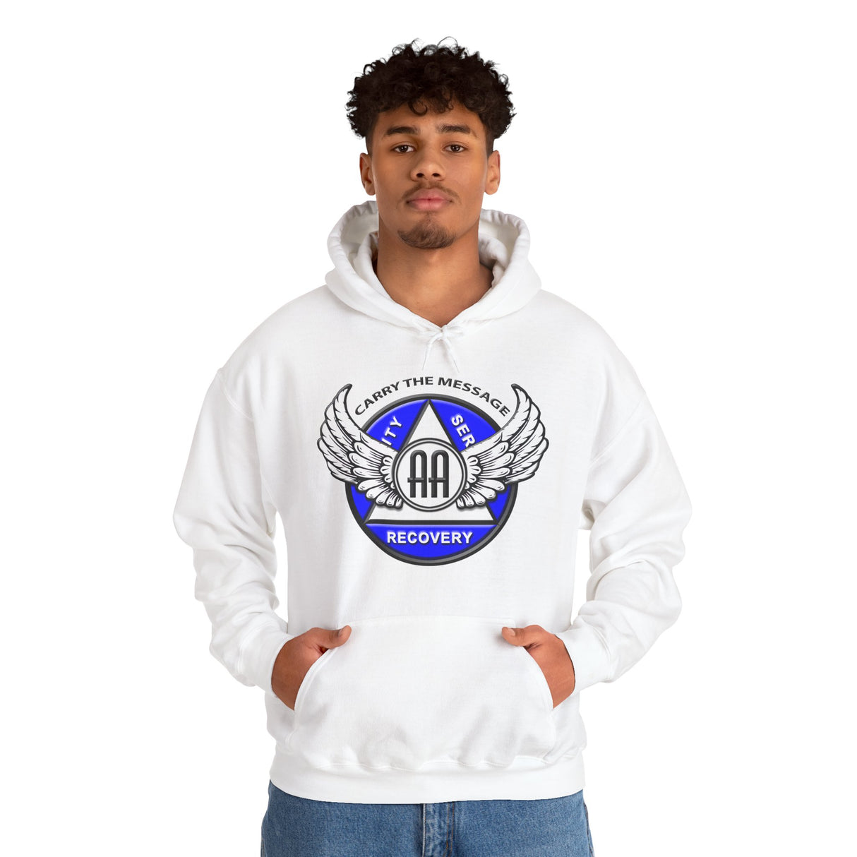 Winged AA Symbol dtg Hoodie