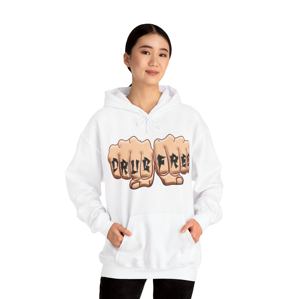 Drug Free Fist dtg Hoodie