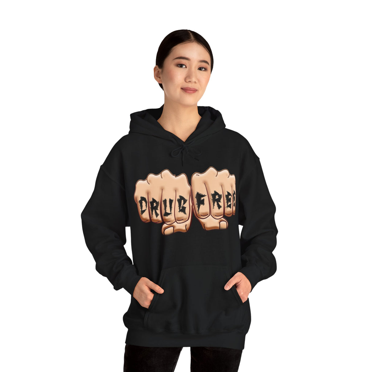 Drug Free Fist dtg Hoodie