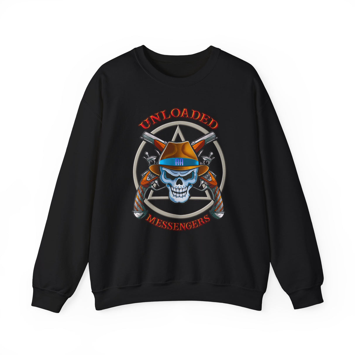 AA Unloaded Messenger dtg Crewneck Sweatshirt
