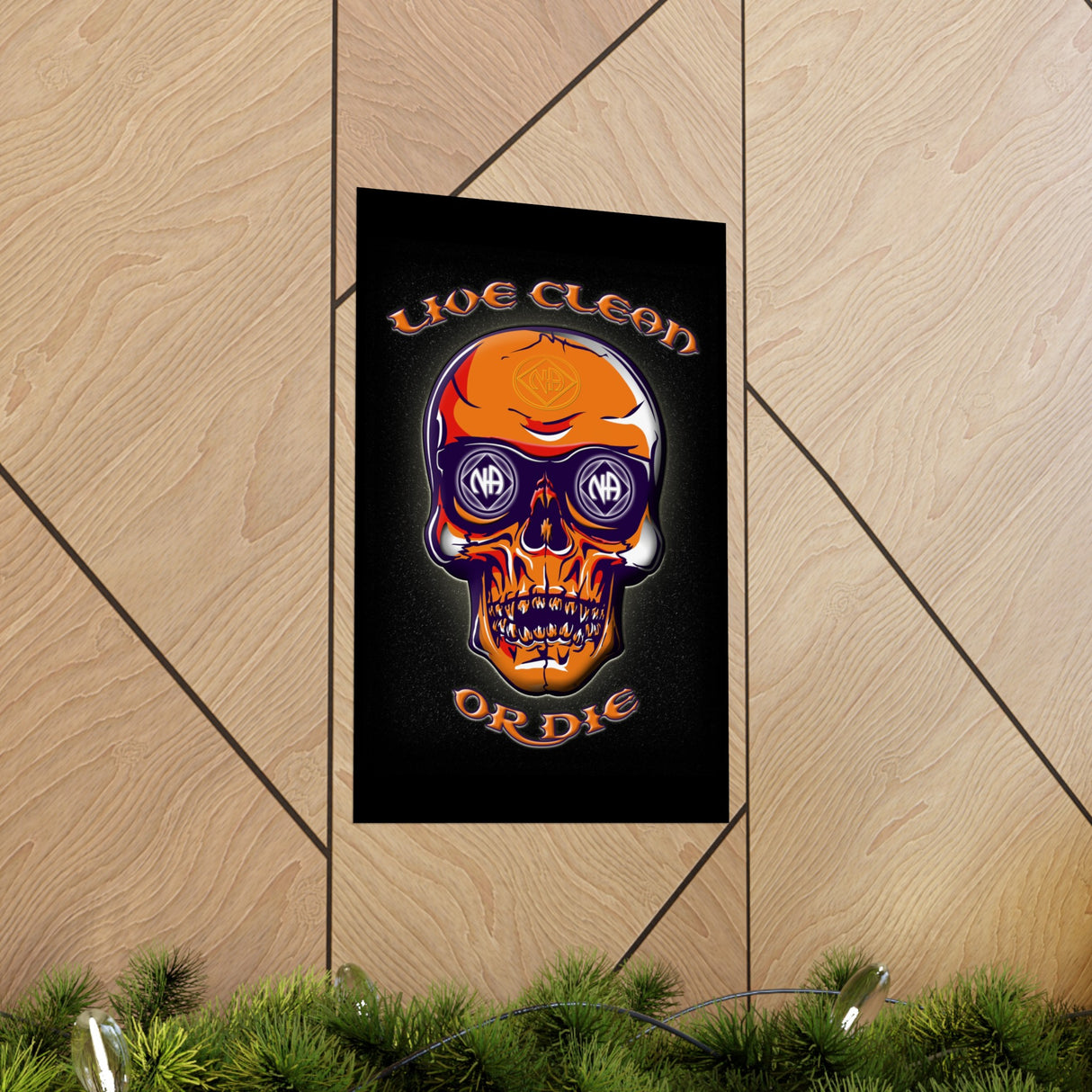 Live Clean Skull Vertical Posters