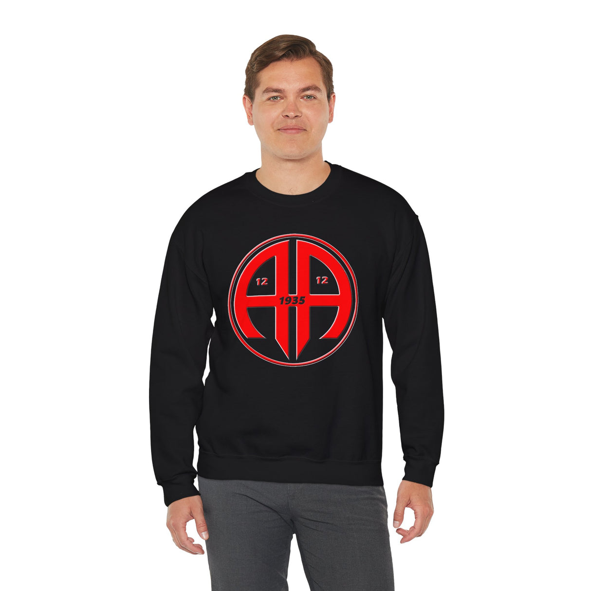 Red AA Logo dtg Crewneck Sweatshirt