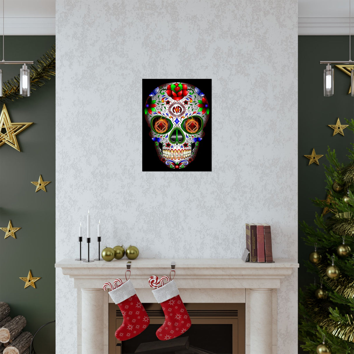 NA Sugar Skull 1  Vertical Posters