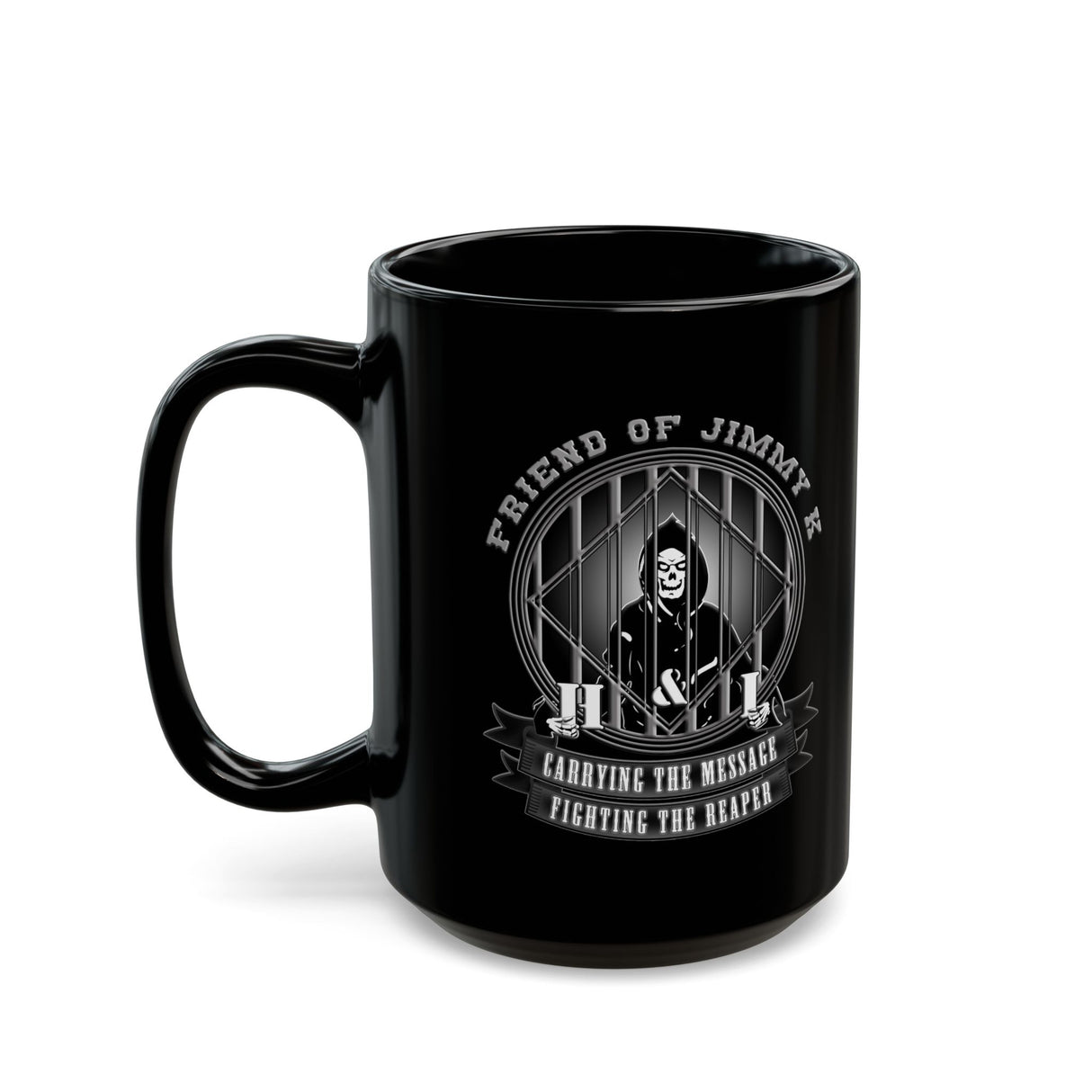 Fighting The Reaper 11/15oz Black Mug