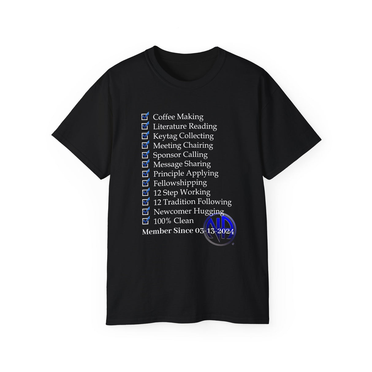 Custom Member Of NA Check List dtg Tee