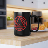 Black & Red AA Logo Customized 15oz AA Ceramic Mug