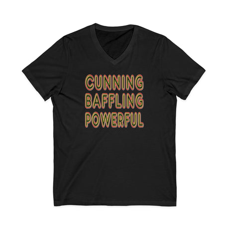 Cunning Baffling Powerful dtg V-Neck Tee