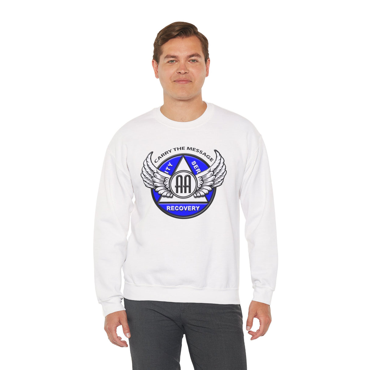 Winged AA Symbol dtg Crewneck Sweatshirt
