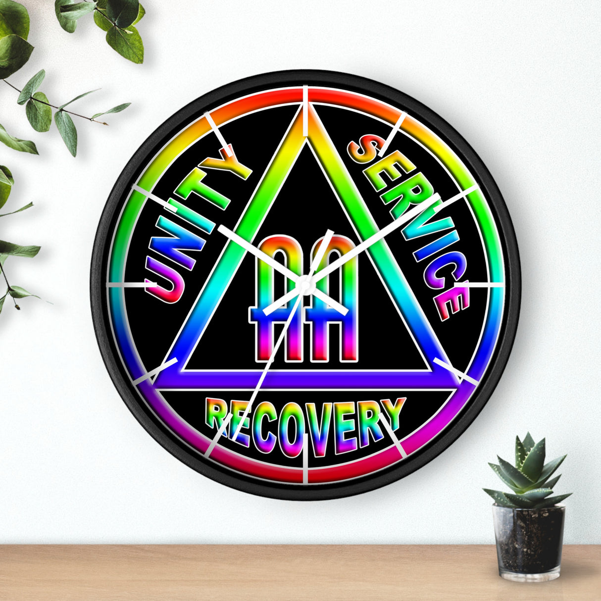 AA Rainbow Symbol Wall Clock