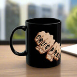 Drug Free Fist 11/15oz Black Mug