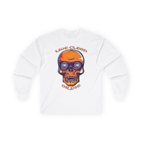 Live Clean Skull Long Sleeve dtg Tee