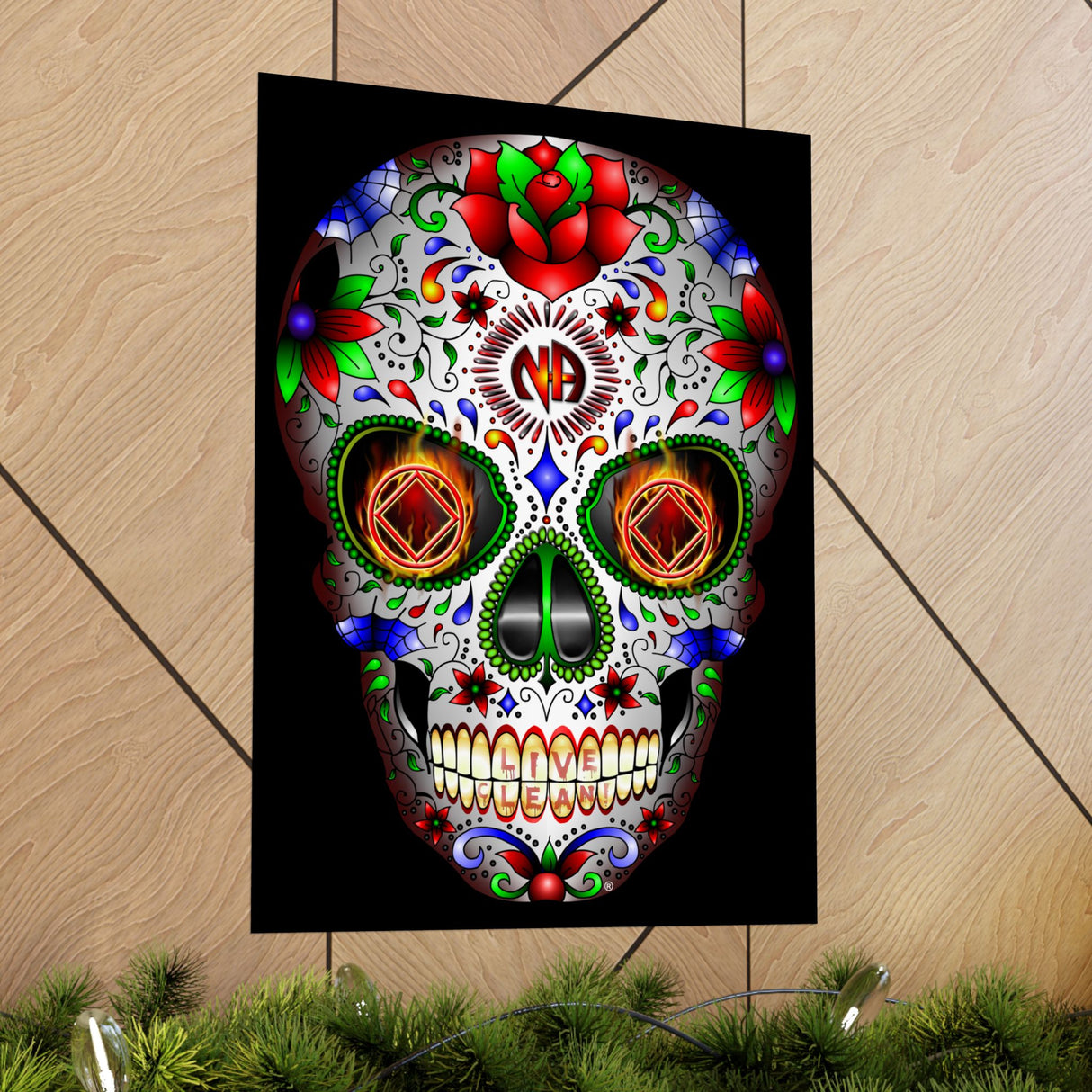 NA Sugar Skull 1  Vertical Posters