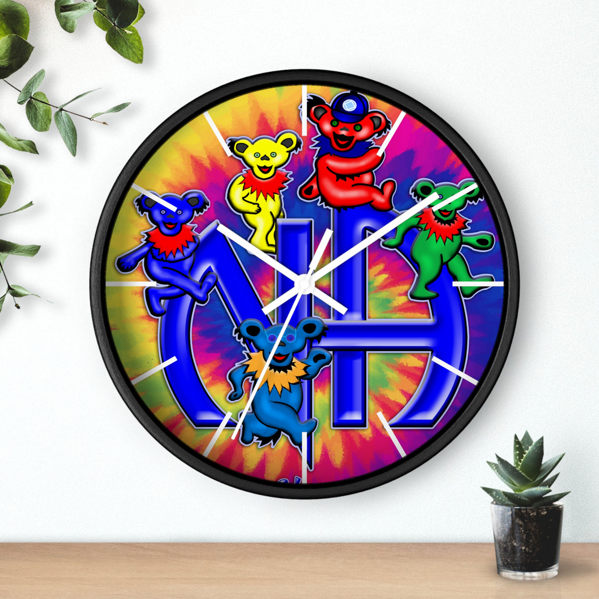 I'm Not Dead Tie Dye Logo Wall Clock