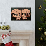 Drug Free Fist Horizontal Posters