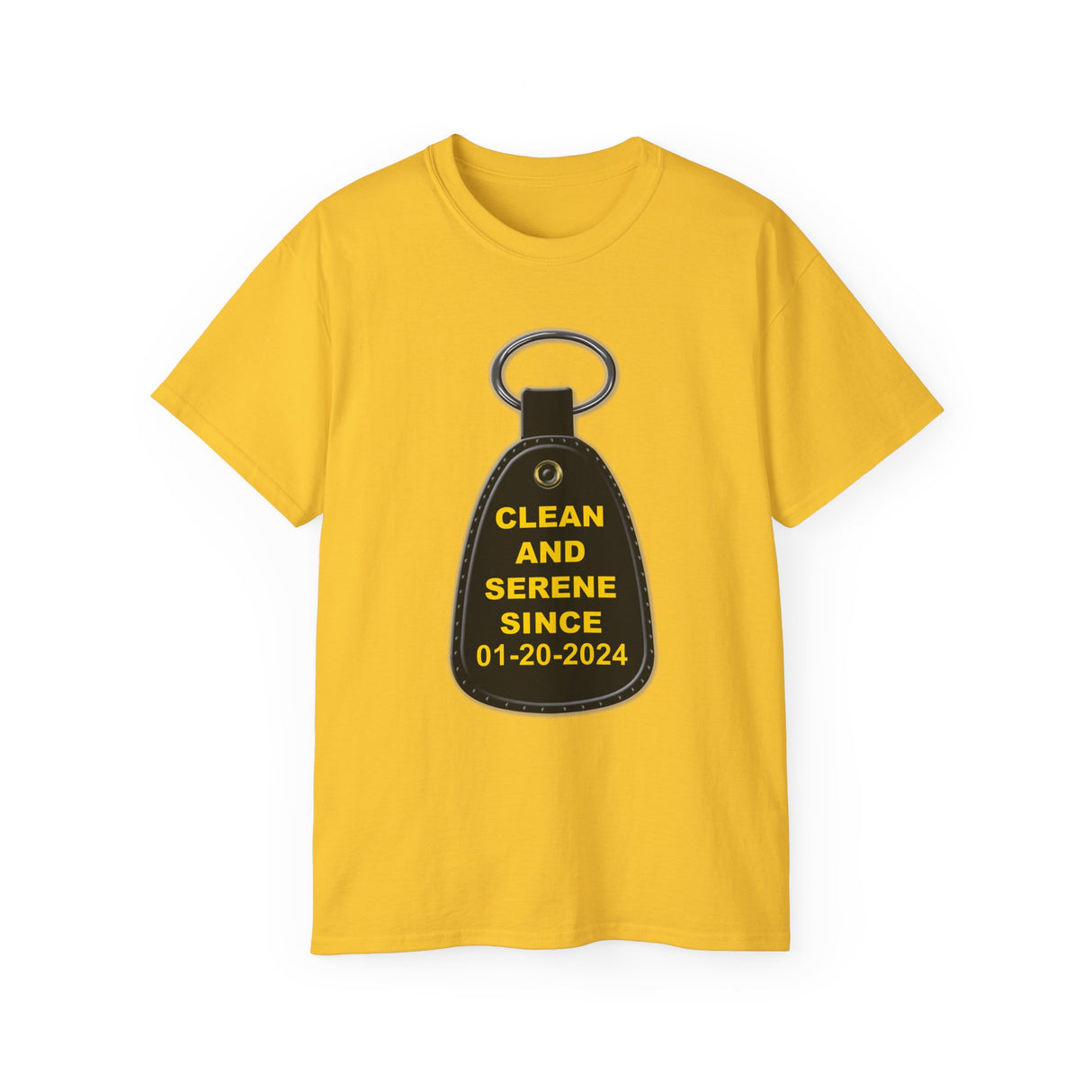 Custom Clean & Serene Since Key Tag Tee