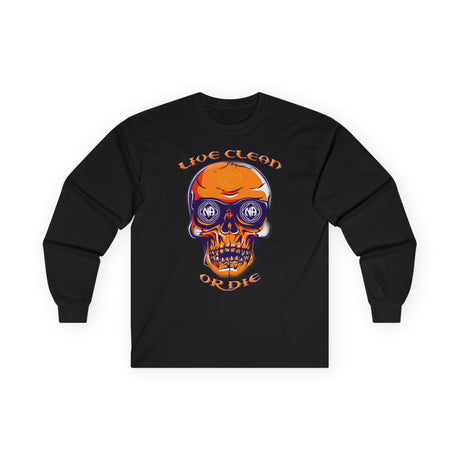 Live Clean Skull Long Sleeve dtg Tee