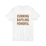 Cunning Baffling Powerful dtg V-Neck Tee