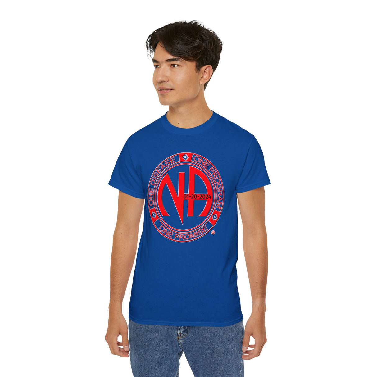 Custom Red One Disease, One Program Unisex Tee