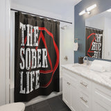 AA The Sober Life Shower Curtains