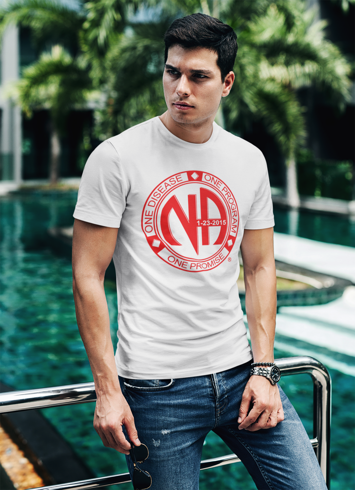 One Disease, One Program Red Custom Tee