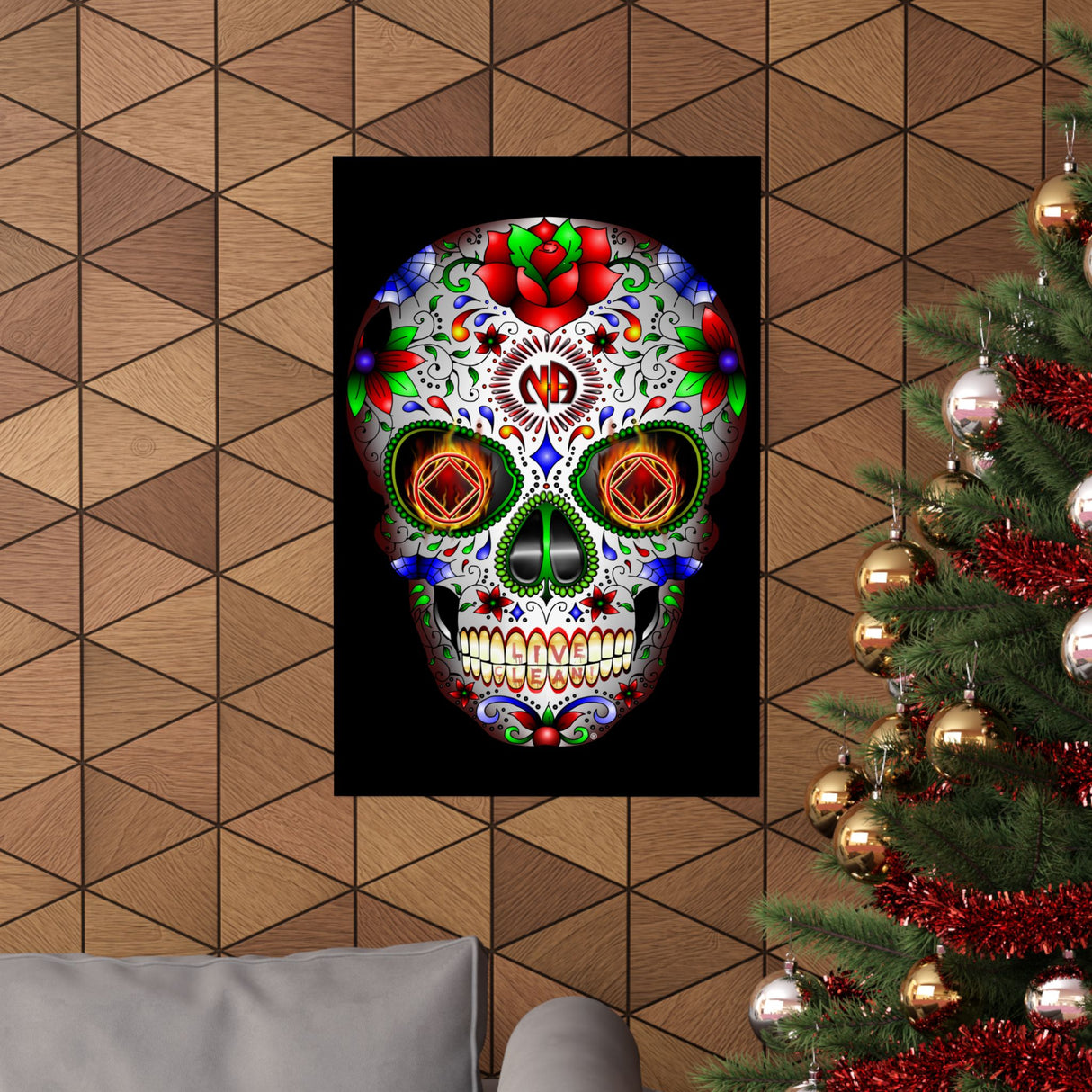 NA Sugar Skull 1  Vertical Posters