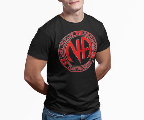 Custom Red One Disease, One Program Unisex Tee