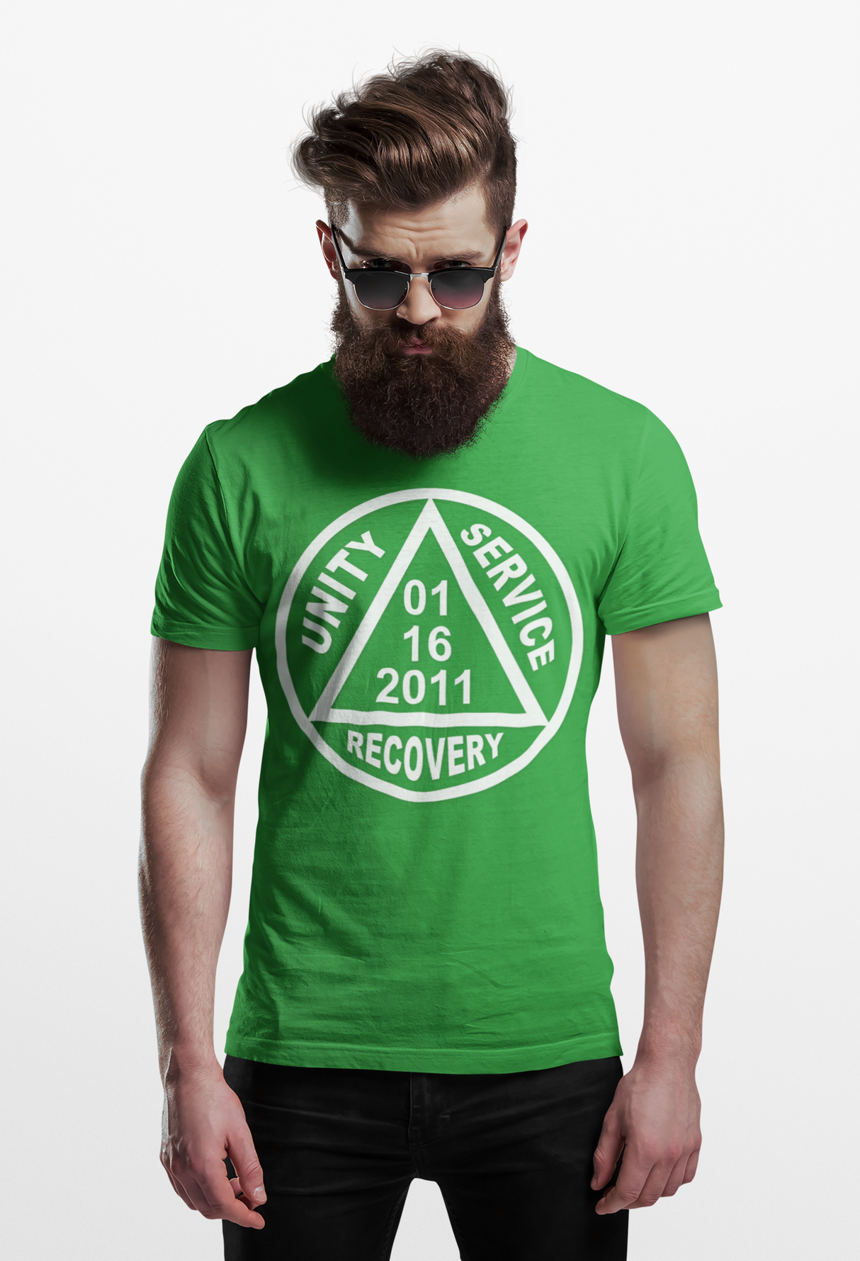 Custom Sober Date AA Symbol Unisex Tee