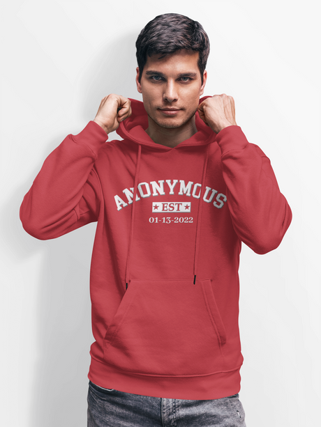 Custom Anonymous Est Clean Date Hoodie