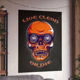 Live Clean Skull Vertical Posters