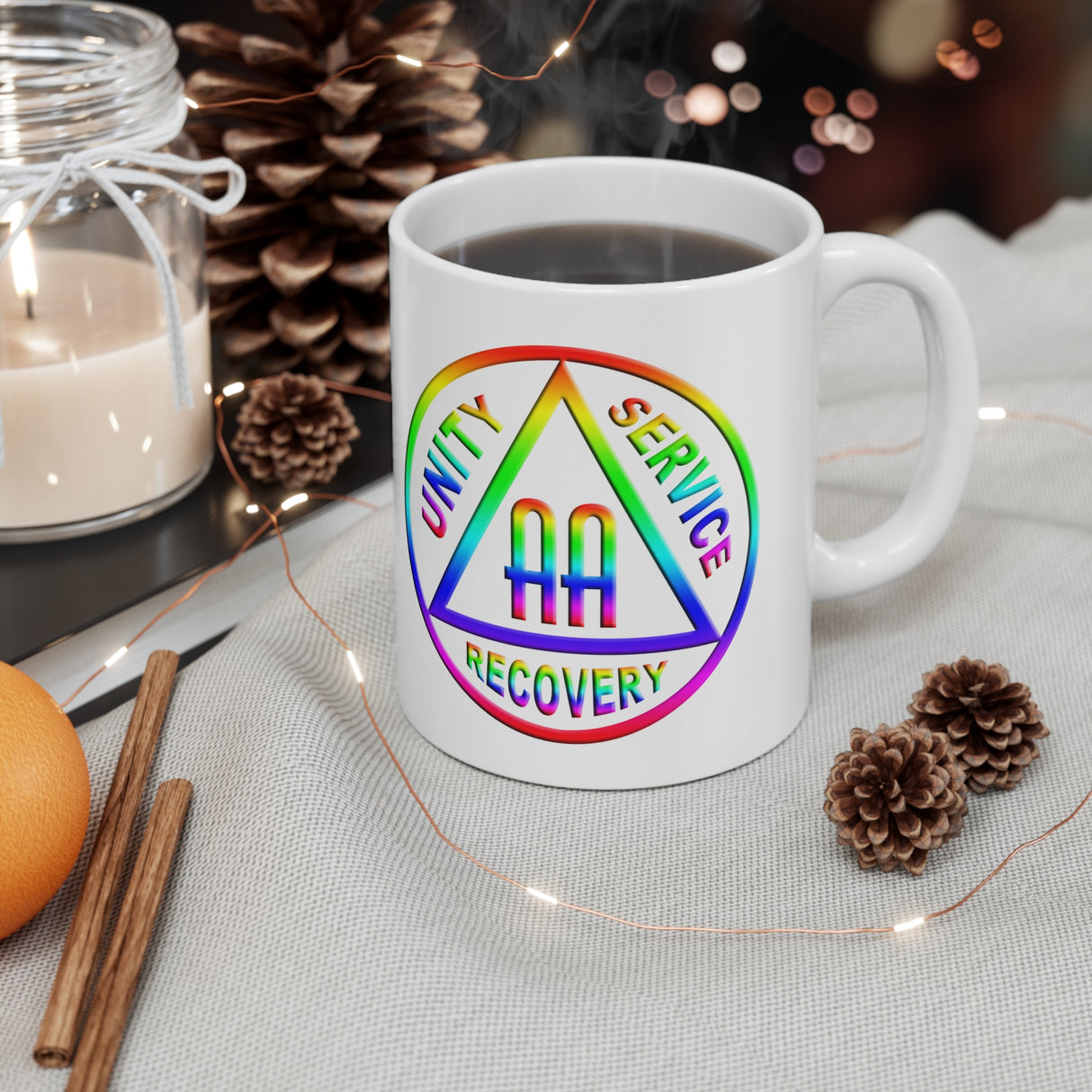 Rainbow AA Symbol  AA 11oz Ceramic Mug