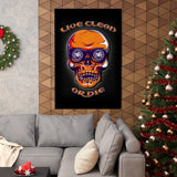 Live Clean Skull Vertical Posters