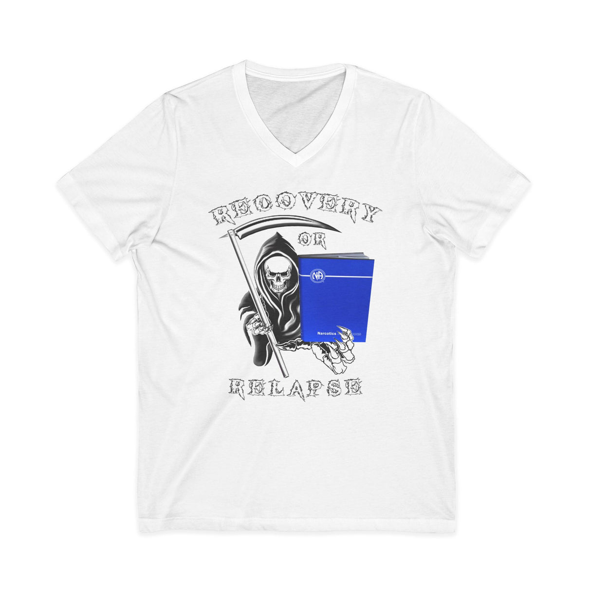 Recovery Or Relapse Reaper dtg V-Neck Tee