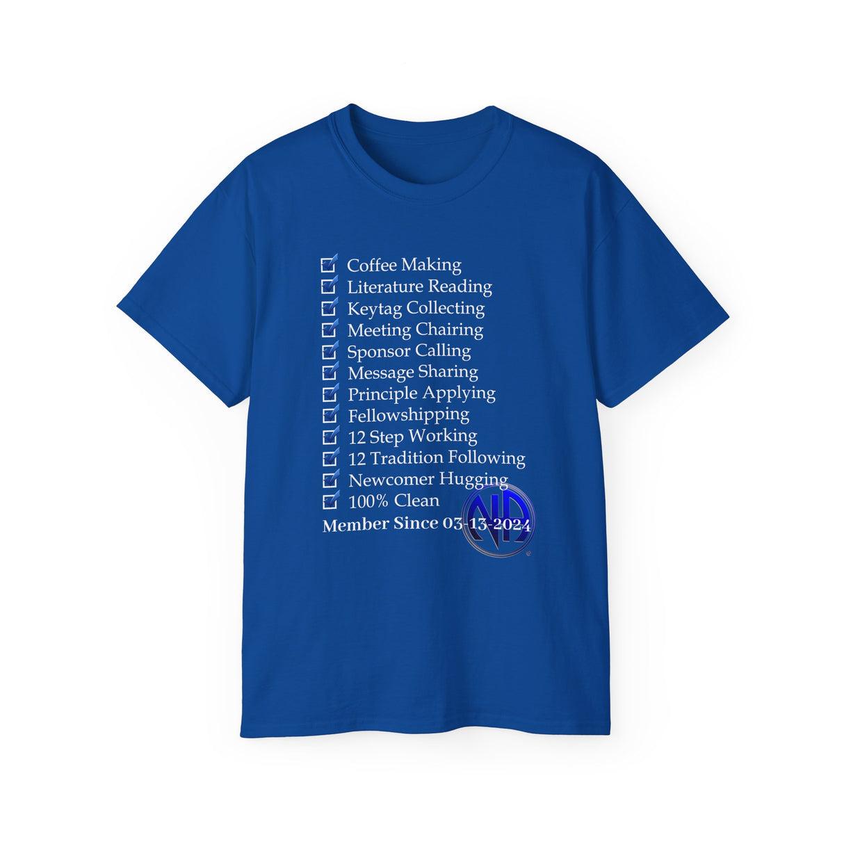 Custom Member Of NA Check List dtg Tee