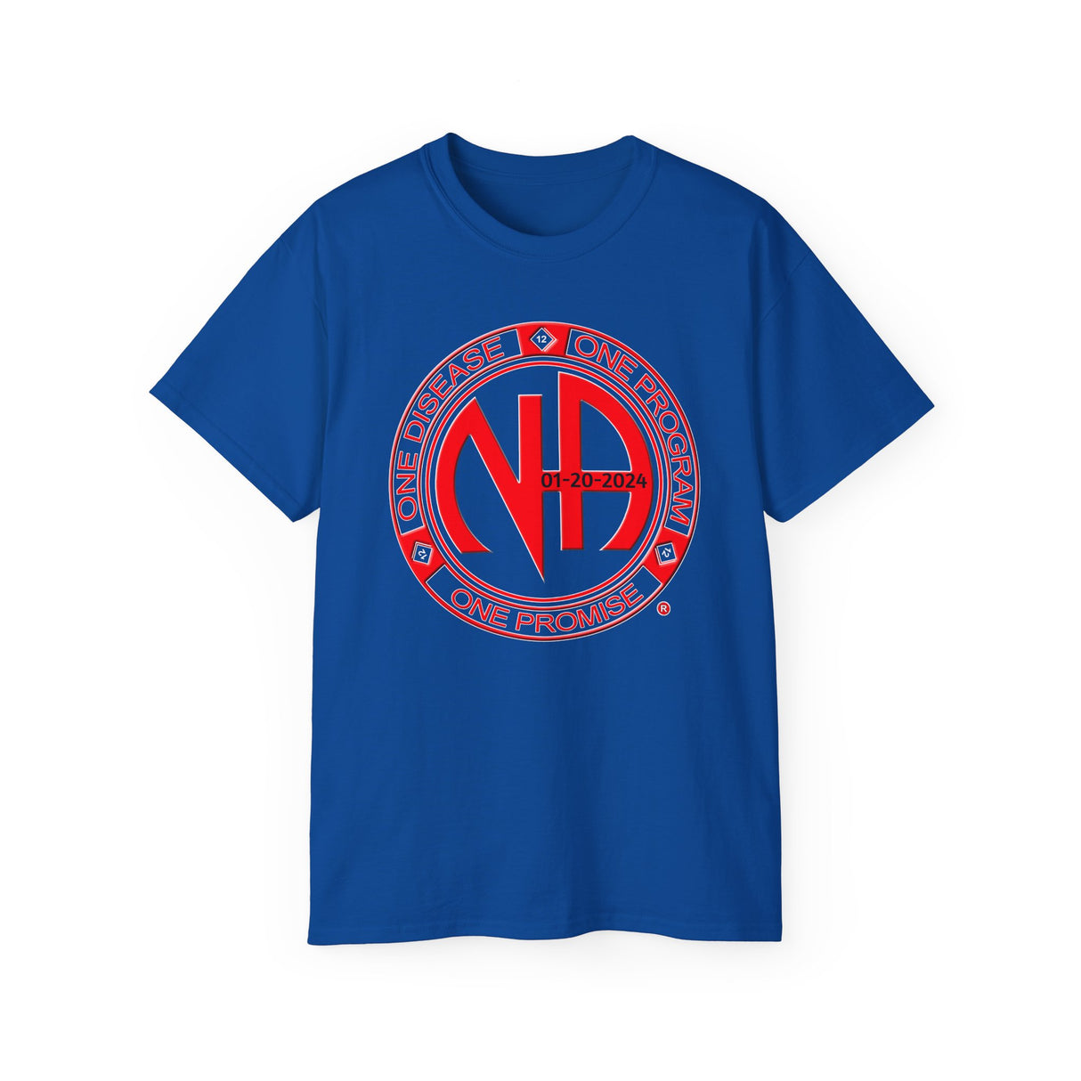 Custom Red One Disease, One Program Unisex Tee