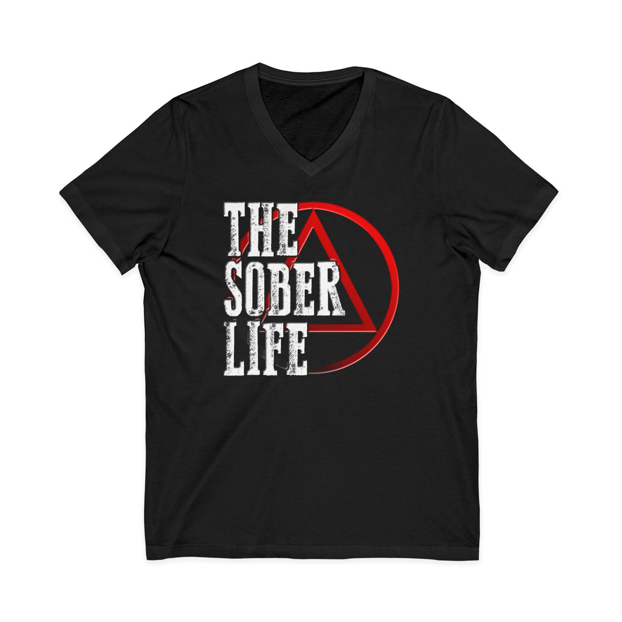 The Sober Life AA V-Neck Tee