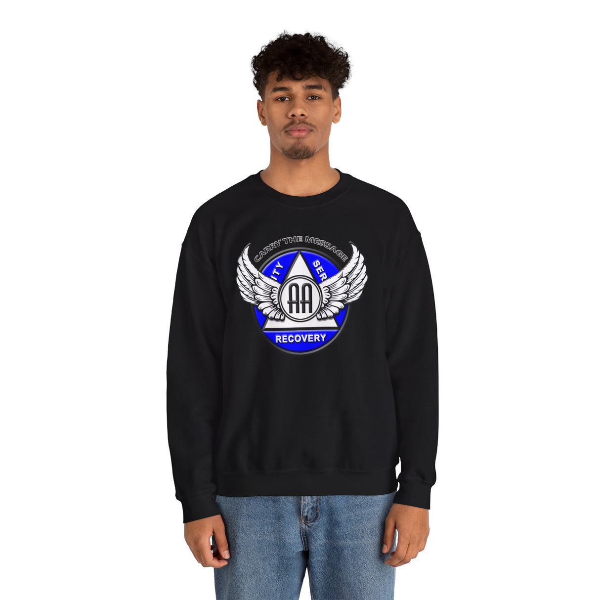 Winged AA Symbol dtg Crewneck Sweatshirt