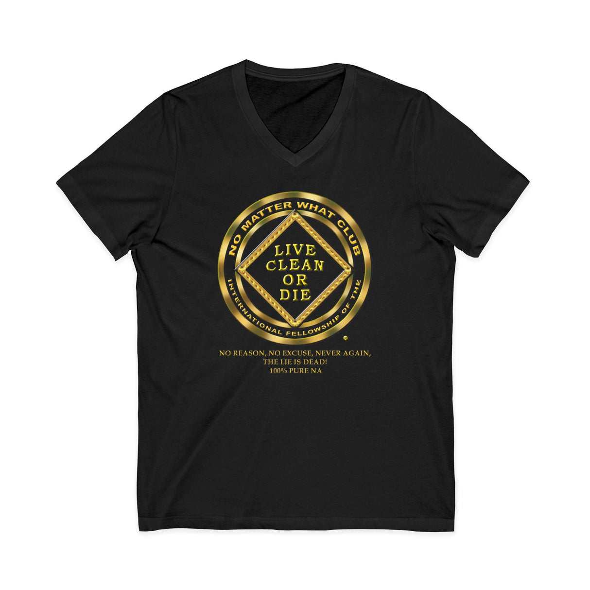 No Matter What Club Gold dtg V-Neck Tee