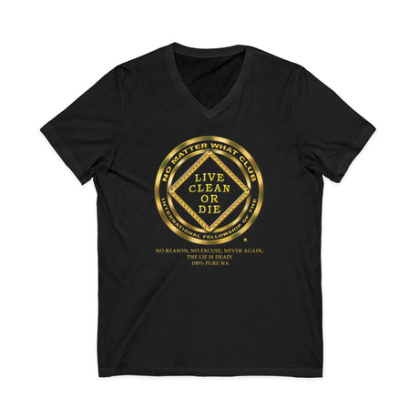 No Matter What Club Gold dtg V-Neck Tee
