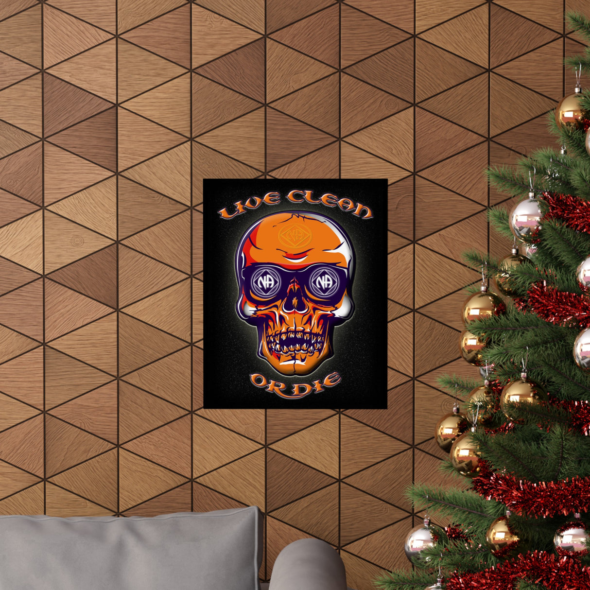 Live Clean Skull Vertical Posters