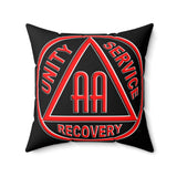 AA Symbol Black & Red  Pillow