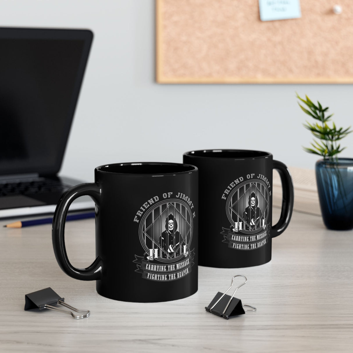 Fighting The Reaper 11/15oz Black Mug